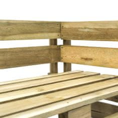 Greatstore Zahradní rohová lavice z palet dřevo