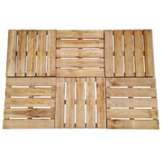 shumee Terasové dlaždice 6 ks 50 x 50 cm dřevo hnědé