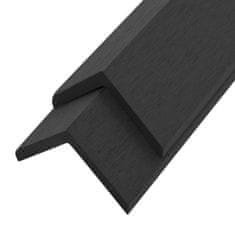 Vidaxl Terasové rohové lišty z dřevoplastu 5 ks 170 cm černé