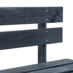 Petromila Zahradní lavice z palet dřevo černá