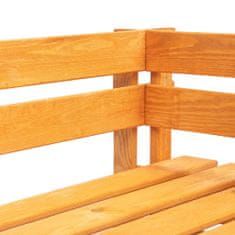 Petromila Zahradní rohová lavice z palet dřevo medově hnědá