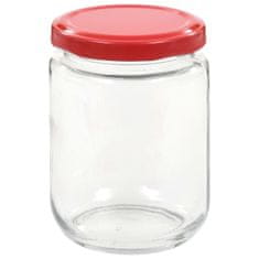 Vidaxl Zavařovací sklenice s červenými víčky 96 ks 230 ml