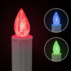 Greatstore Vánoční bezdrátové LED svíčky s dálkovým ovládáním 20 ks RGB