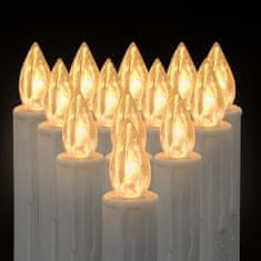 Greatstore Bezdrátové LED svíčky s dálkovým ovládáním 50 ks teplé bílé