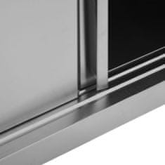 Vidaxl Nástěnná kuchyňská skříň s posuvnými dveřmi 120x40x50 cm nerez