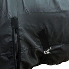 Greatstore Fleecová dvouvrstvá deka s obřišníky 115 cm černá