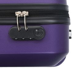 Greatstore Sada skořepinových kufrů na kolečkách 3 ks fialová ABS