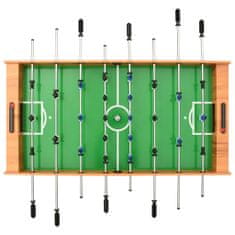 Greatstore Skládací stolní fotbal 121 x 61 x 80 cm světle hnědý