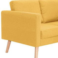 Greatstore 2dílná sedací souprava textilní žlutá