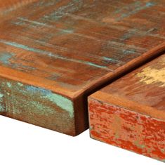 Greatstore Barový set 9 kusů masivní recyklované dřevo a pravá kůže