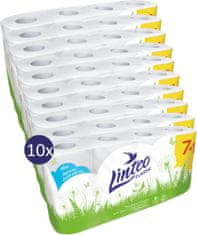 LINTEO Toaletní papír CLASSIC 10x 7+1 zdarma 8 ks, bílý 2 vrstvý