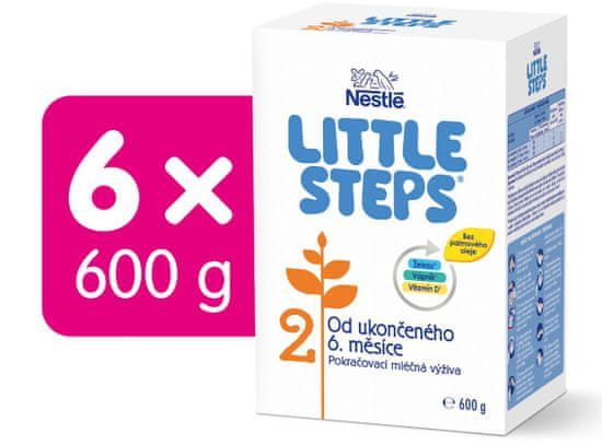 Nestlé LITTLE STEPS 2 pokračovací kojenecké mléko 6x600 g