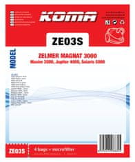 KOMA ZE03S - Sáčky do vysavače Zelmer Magnat 3000, Jupiter, Solaris textilní, 4ks