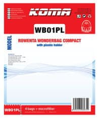 KOMA WB01PL - Sáčky do vysavače Rowenta Wonderbag Compact textilní, 4ks