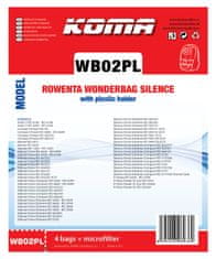 KOMA WB02PL - Sáčky do vysavače Rowenta Wonderbag Silence textilní, 4ks
