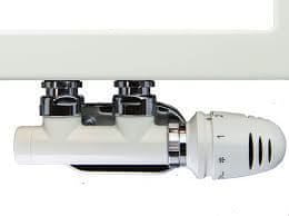 Herz BÍLÝ ventilový set pro středové koupelnové radiátory, rohový HERZ S 3700 15 - CU 15