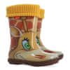  - Dětské zateplené barevné holínky HAWAI LUX PRINT 0048/0049 AK žirafa, velikost 30,5