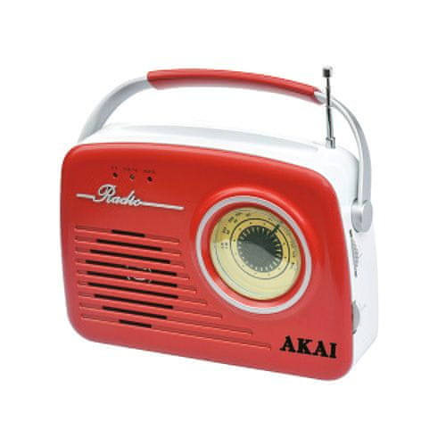 Akai Rádio , APR-11R, retro, AM/FM rádio, AUX IN, 11 W