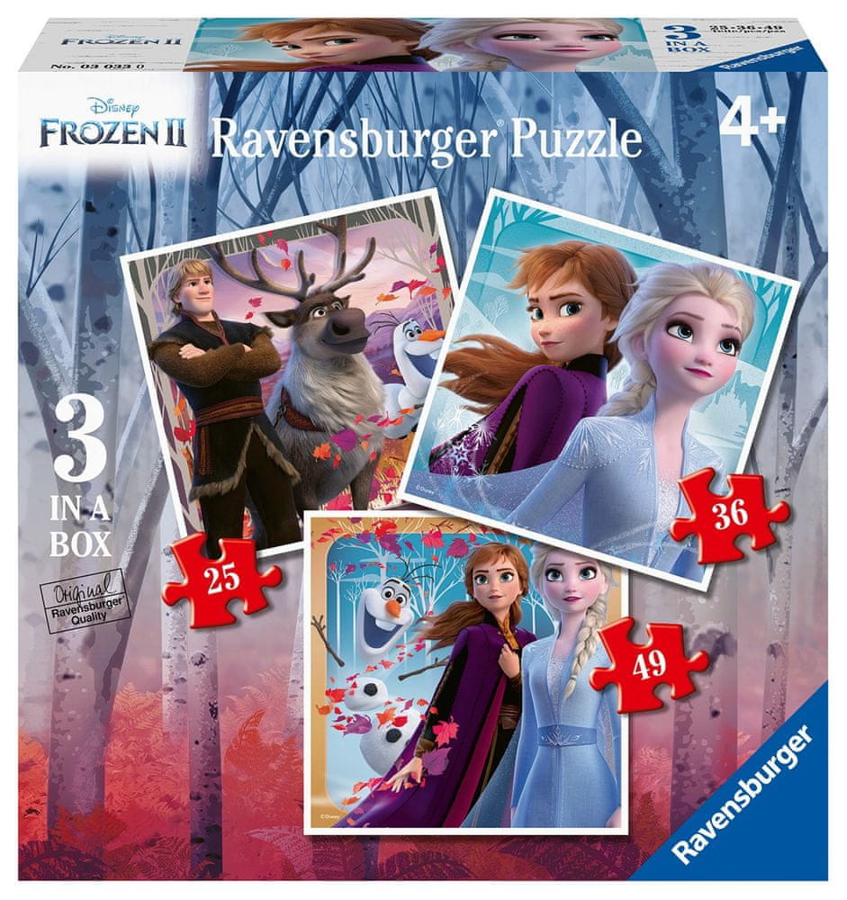 Ravensburger Puzzle 030330 Disney Ledové království 2 3v1