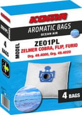 KOMA ZE01PL AROMATIC BAGS OCEAN AIR - Zelmer Cobra, Flip, Furio s plastovým čelem, 4ks