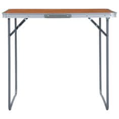 Vidaxl Skládací kempingový stůl s kovovým rámem 80 x 60 cm
