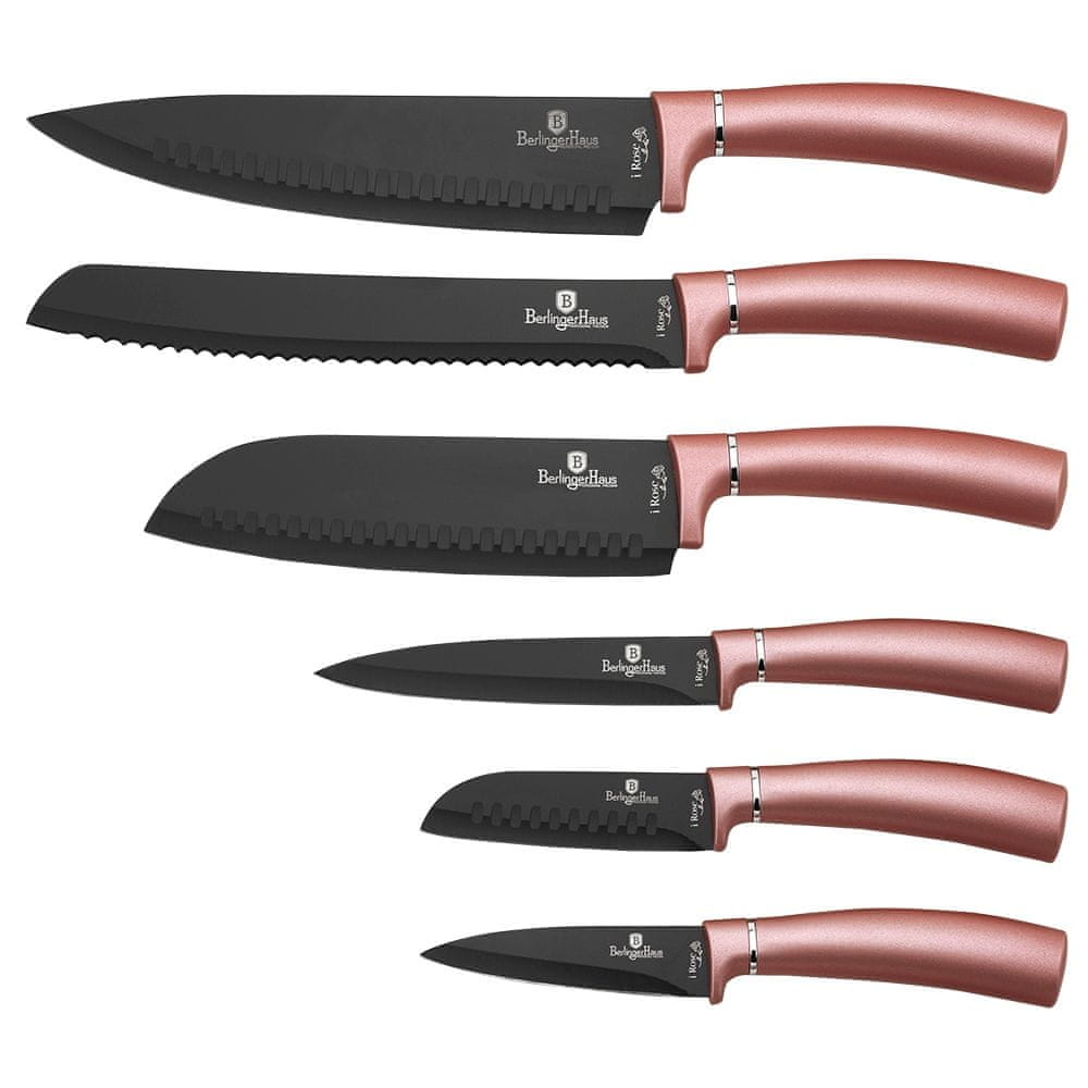 Berlingerhaus Sada nožů s nepřilnavým povrchem 6 ks I-Rose Edition
