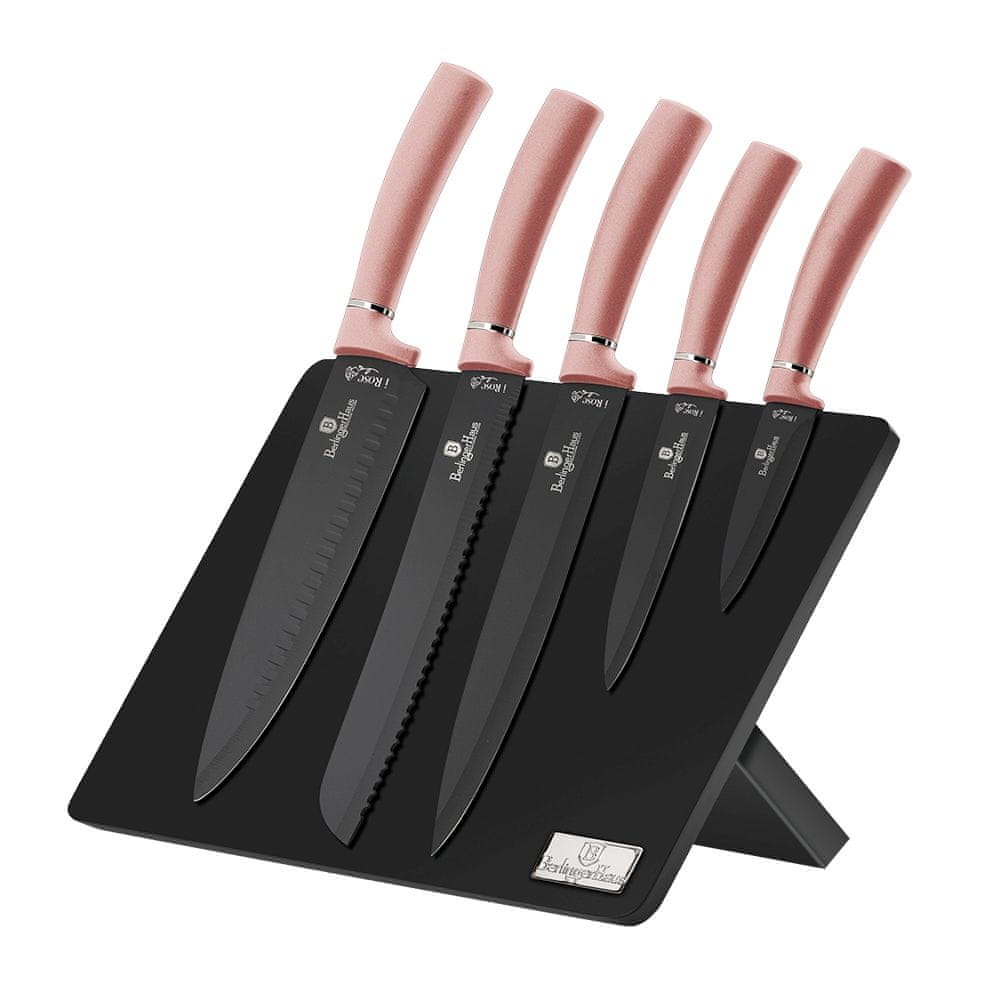 Berlingerhaus Sada nožů s magnetickým stojanem 6 ks I-Rose Edition