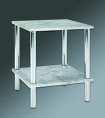 Mørtens Furniture Odkládací stolek Brant, 47 cm, beton / chrom