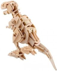 Robotime Robotime 3D dřevěné puzzle Tyrannosaurus Rex chodící se zvuky 85 dílků