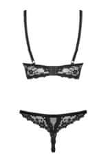 Obsessive Erotická souprava Letica cupless set, černá, L/XL