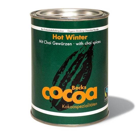 Becks Cocoa BIO rozpustná čokoláda "HOT WINTER" s deseti druhy zimního koření, 250g