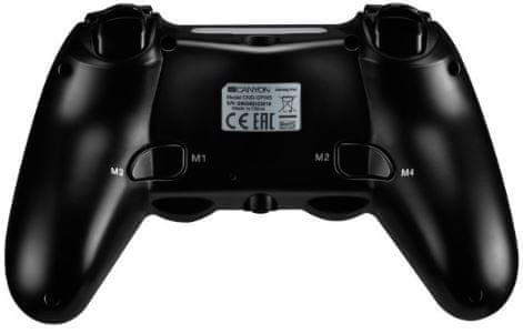 Gamepad Canyon bezdratový gamepad s touchpadem (CND-GPW5) dlouhá výdrž ergonomický tvar akumulátor