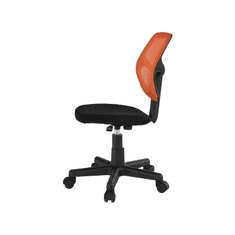 KONDELA Otočná židle, oranžová / černá, MESH