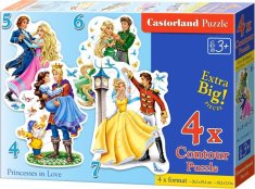 Castorland Baby puzzle Zamilované princezny 4v1 (4,5,6,7 dílků)