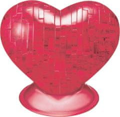 HCM Kinzel  3D Crystal puzzle Srdce červené 46 dílků