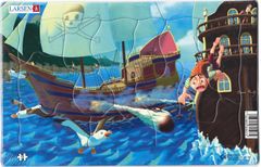 LARSEN  Puzzle Pirátská bitva 15 dílků