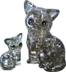 HCM Kinzel  3D Crystal puzzle Kočka s koťátkem 49 dílků