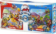 Grafix  Panoramatické puzzle Závod robotů & Závodníci BMX 2x45 dílků