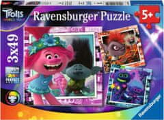 Ravensburger  Puzzle Trollové 2: Světové turné, 3x49 dílků