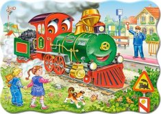 Castorland Puzzle Zelená lokomotiva 30 dílků