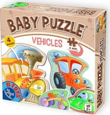 D-Toys  Baby puzzle Dopravní prostředky 4v1 (2-4 dílky)
