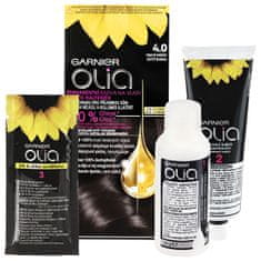 Garnier Permanentní olejová barva na vlasy bez amoniaku Olia (Odstín 3.23 Tmavá čokoláda)