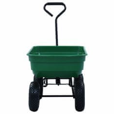 Greatstore Zahradní sklápěcí ruční vozík 300 kg 75 l zelený