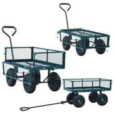Vidaxl Zahradní ruční vozík zelený 250 kg