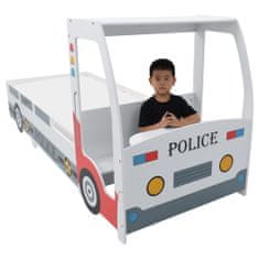 Greatstore Dětská postel policejní auto se stolem 90 x 200 cm