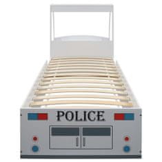 Vidaxl Dětská postel policejní auto s matrací 90 x 200 cm 7 zón H3