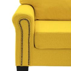 Greatstore 4místná pohovka žlutá textil