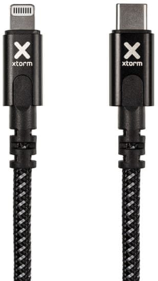 Xtorm Nylon USB-C to Lightning Cable (3 m) CX2041, černý