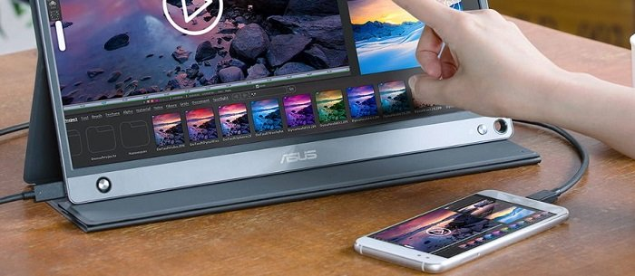 monitor Asus ZenScreen Touch MB16AMT (90LM04S0-B01170) pripojenie android veľká obrazovka úprava dokumentov