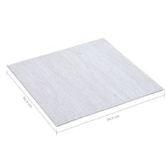 Greatstore Samolepicí podlahové desky 20 ks PVC 1,86 m2 bílé